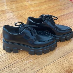 Prada Monolith Lace-Up Loafer: NEW